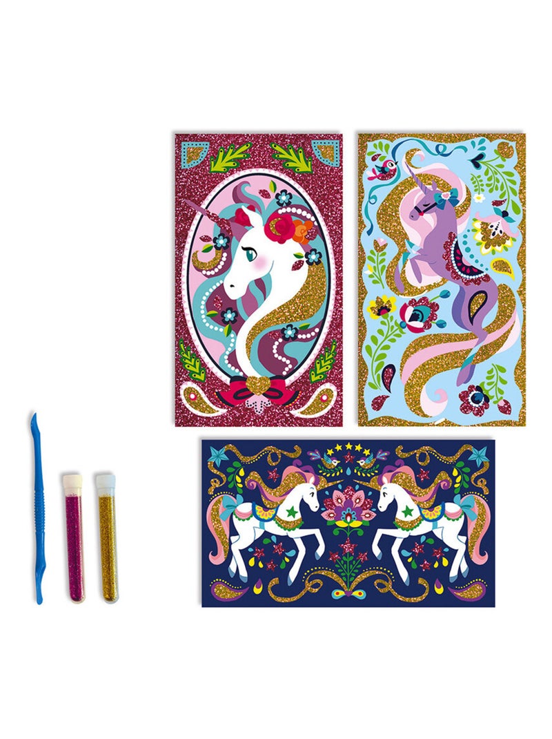 Set créatif Paillettes Licornes N/A - Kiabi