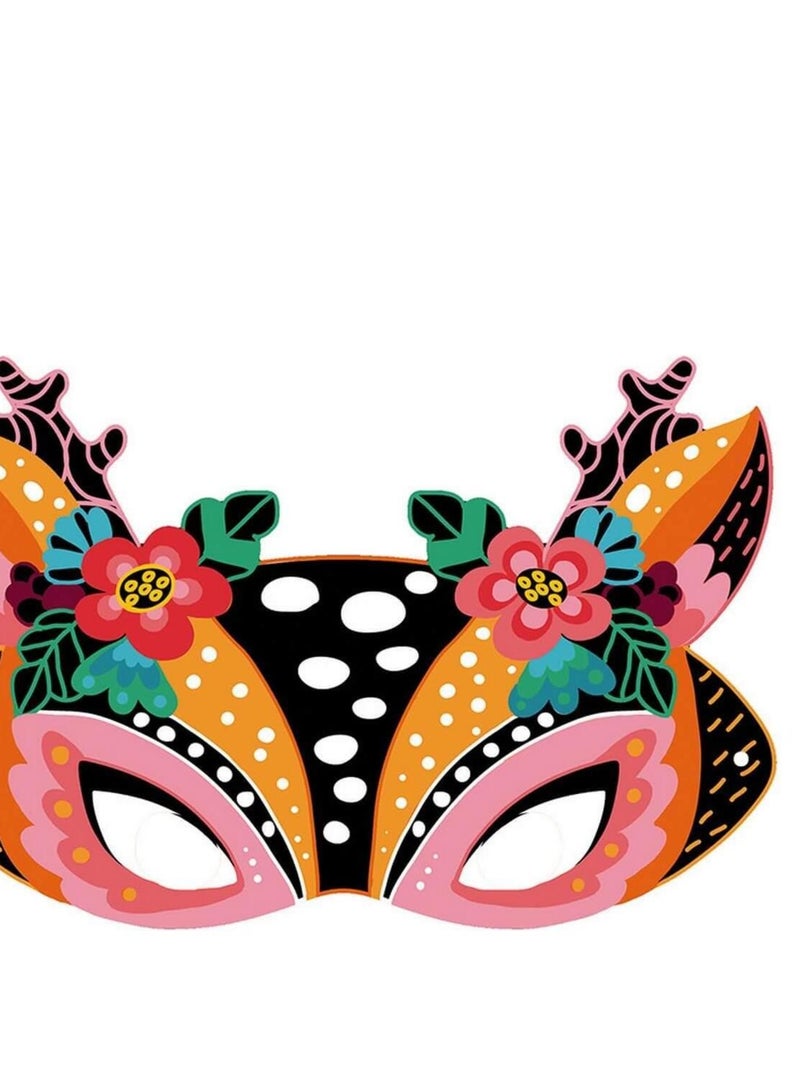 Set Créatif Scratch Art : Masques Animaux N/A - Kiabi