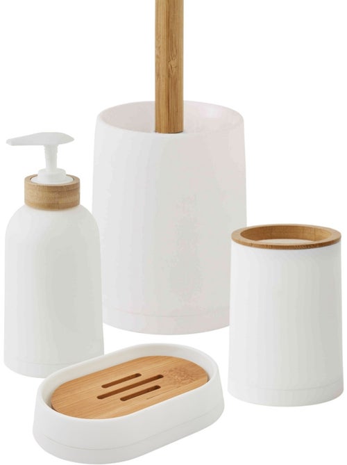Set d’accessoires salle de bain 4 pcs bambou PRIMA – Guy Levasseur - Kiabi Set d’accessoires salle de bain 4 pcs bambou PRIMA – Guy Levasseur - Kiabi