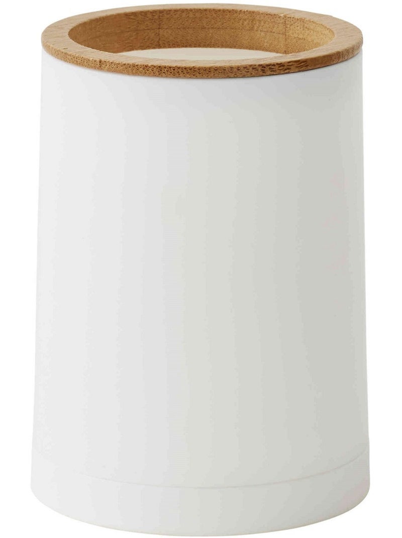 Set d’accessoires salle de bain 4 pcs bambou PRIMA – Guy Levasseur Blanc Noir Blanc - Kiabi