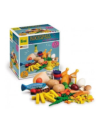 Set d'aliments en bois 75 pcs