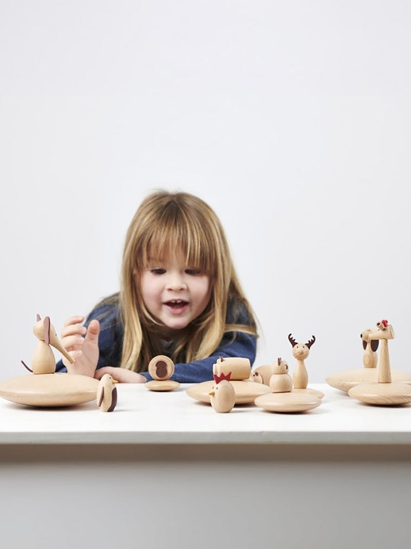 Set de 10 animaux en bois Beige - Kiabi