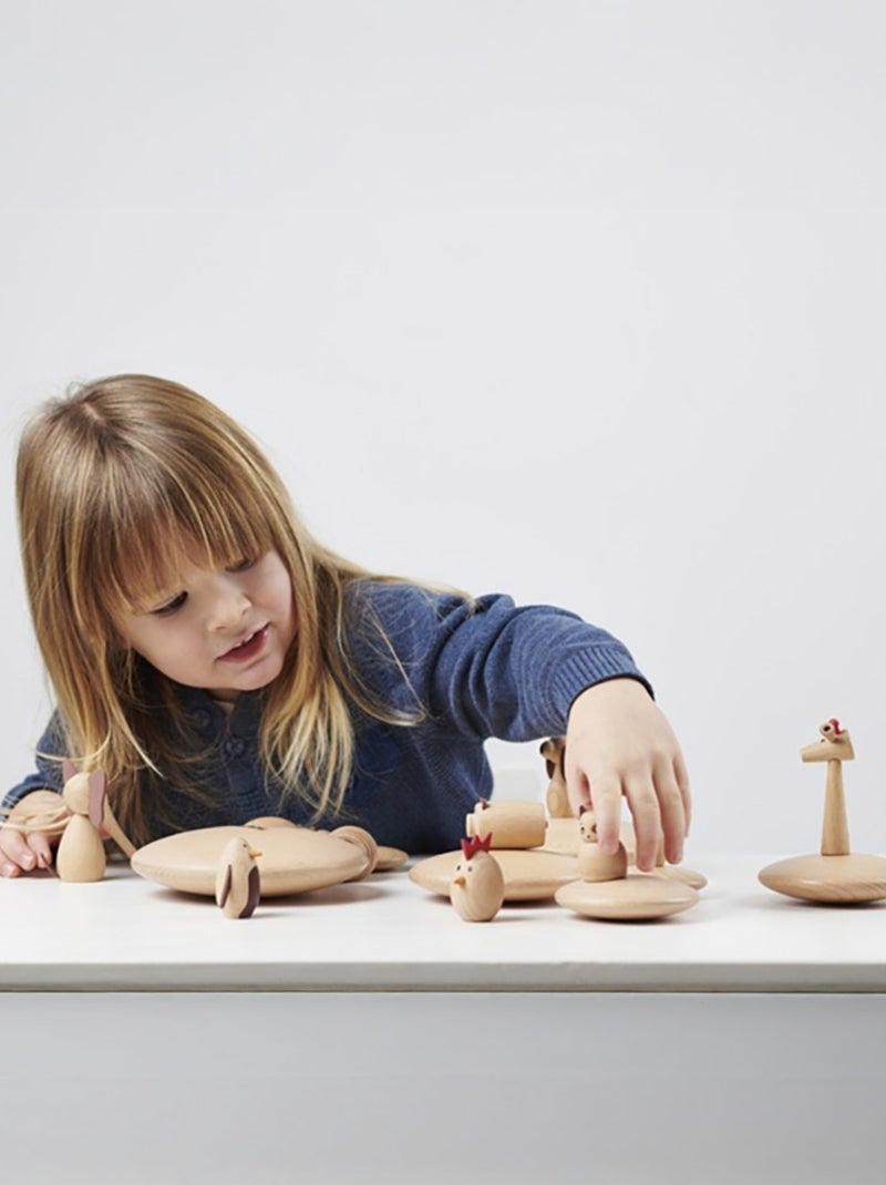 Set de 10 animaux en bois Beige - Kiabi