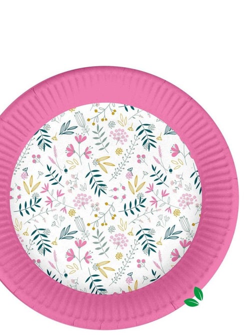 Set de 10 assiettes en carton 23 cm Joyeux printemps - Kiabi