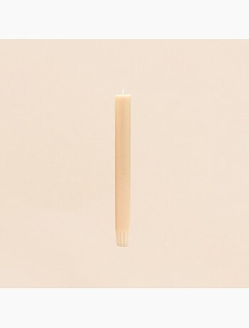 Set de 10 bougies cierges beige 20 cm