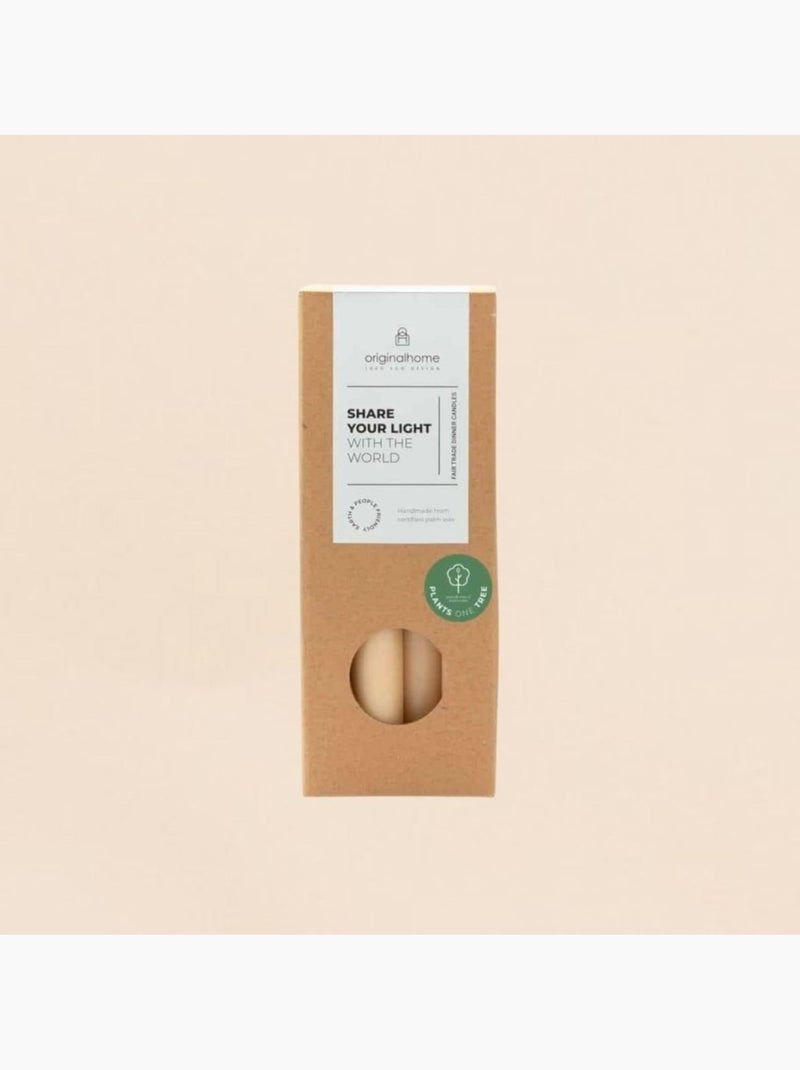 Set de 10 bougies cierges beige 20 cm Beige - Kiabi