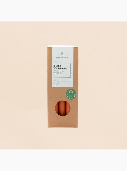 Set de 10 bougies cierges cognac 20 cm - Kiabi