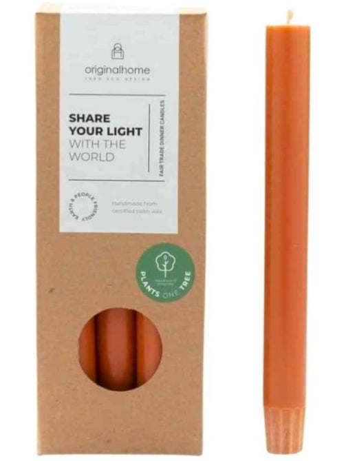 Set de 10 bougies cierges cognac 20 cm - Kiabi