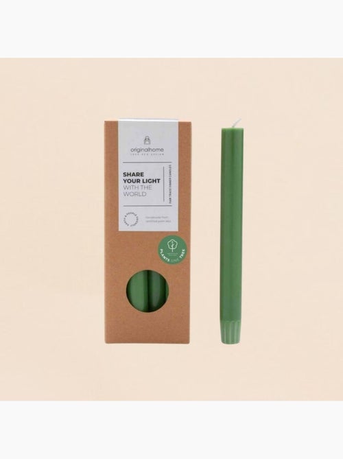 Set de 10 bougies cierges matcha 20 cm - Kiabi