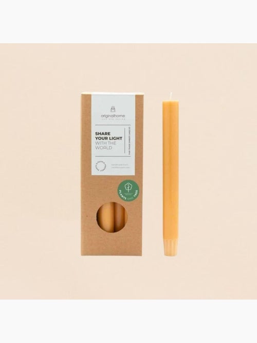 Set de 10 bougies cierges ocre 20 cm - Kiabi