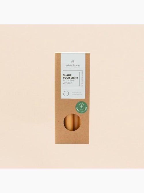 Set de 10 bougies cierges ocre 20 cm - Kiabi