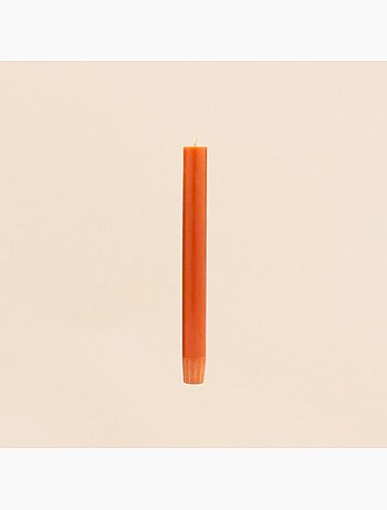 Set de 10 bougies cierges orange 20 cm