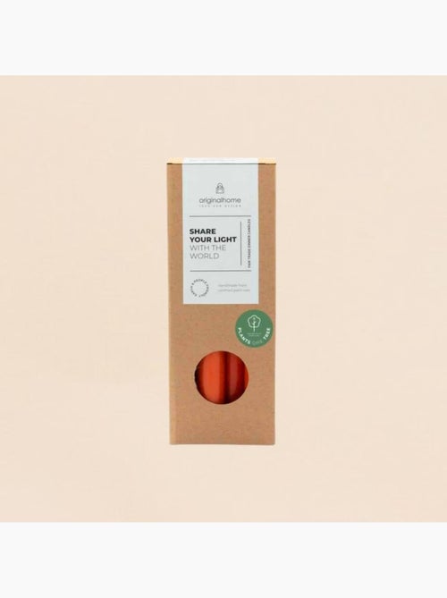 Set de 10 bougies cierges orange 20 cm - Kiabi