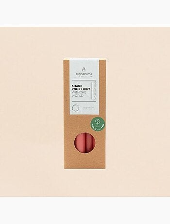 Set de 10 bougies cierges rouille 20 cm