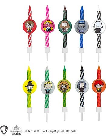 Set de 10 Bougies d'anniversaire Personnages Harry Potter & 1 Happy Birthday - Harry Potter