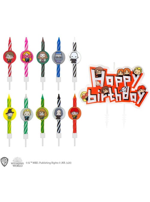 Set de 10 Bougies d'anniversaire Personnages Harry Potter & 1 Happy Birthday - Harry Potter - Kiabi