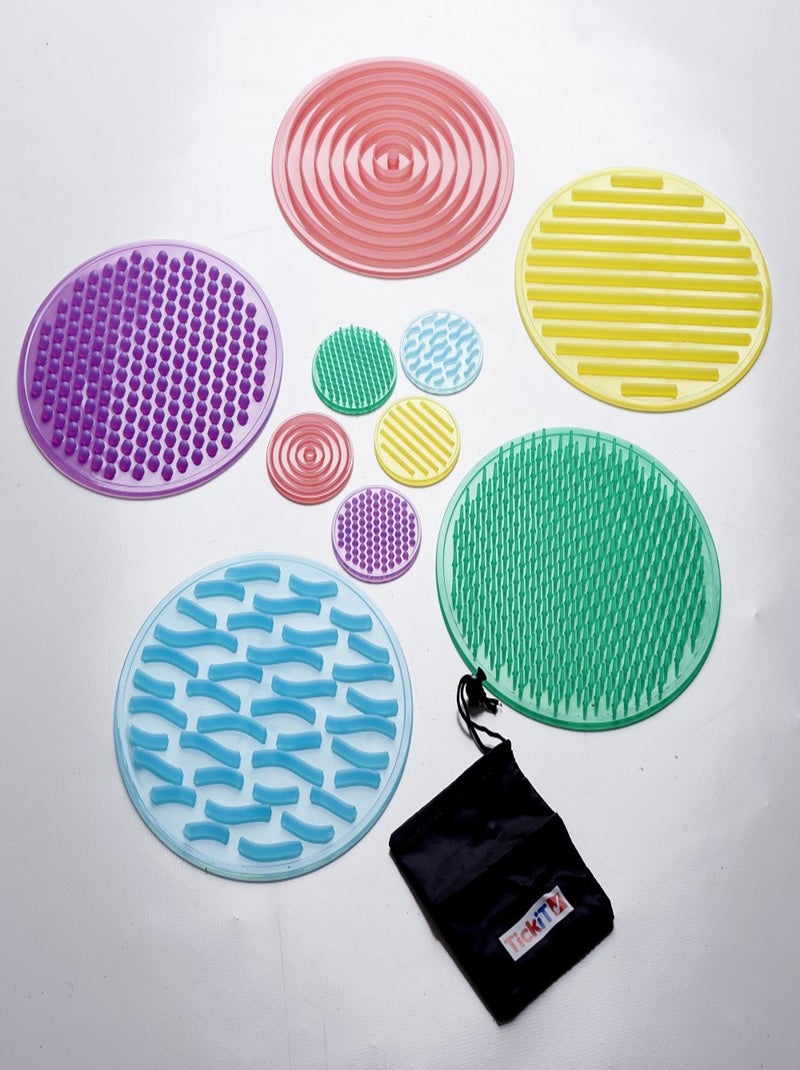 Set de 10 disques sensoriels texturés Bleu - Kiabi