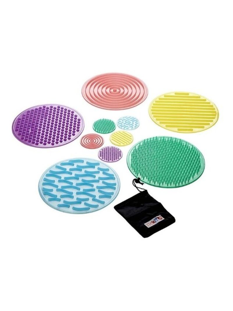 Set de 10 disques sensoriels texturés Bleu - Kiabi