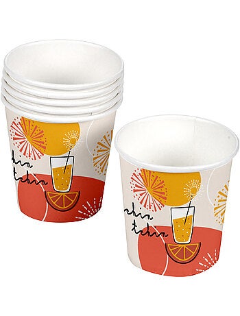 Set de 10 gobelets en carton apero tchin