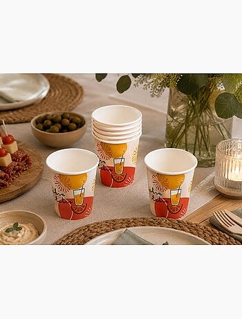 Set de 10 gobelets en carton apero tchin