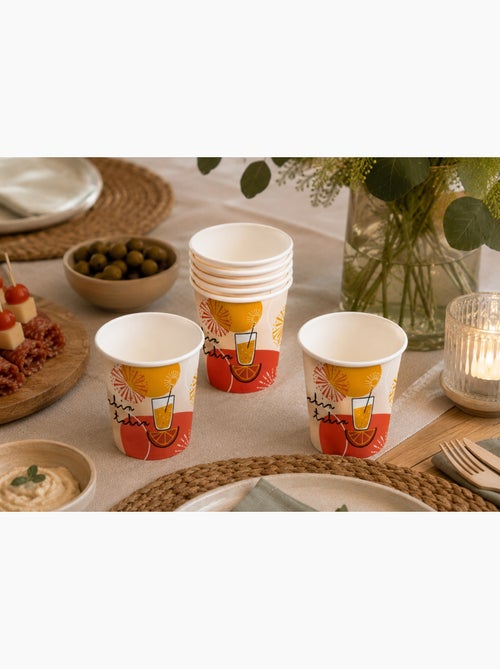 Set de 10 gobelets en carton apero tchin - Kiabi
