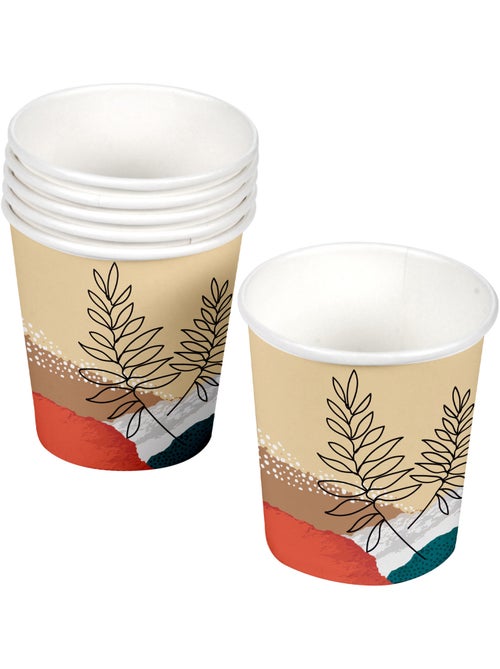 Set de 10 gobelets en carton Fleurs abstraites - Kiabi