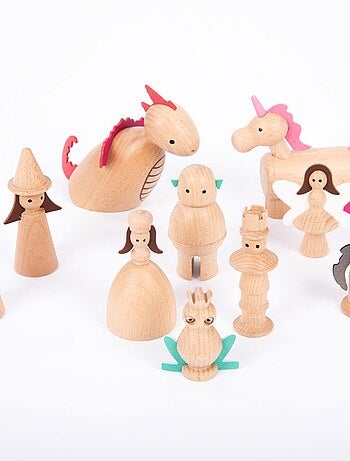 Set de 10 pièces en bois - Monde enchanté