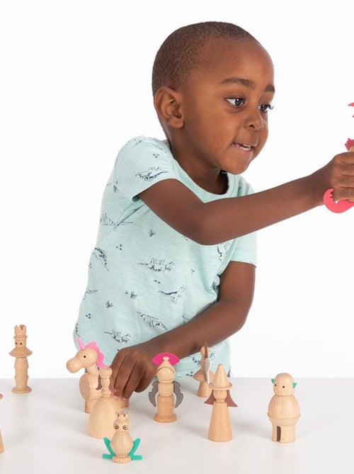 Set de 10 pièces en bois - Monde enchanté - Kiabi