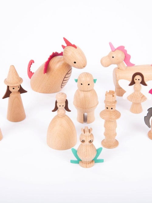 Set de 10 pièces en bois - Monde enchanté - Kiabi