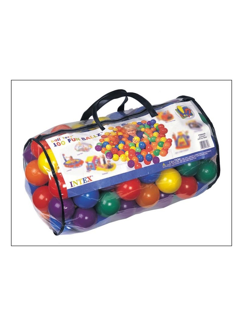 Set de 100 balles Fun, 6 cm de diamètre Multicolore - Kiabi