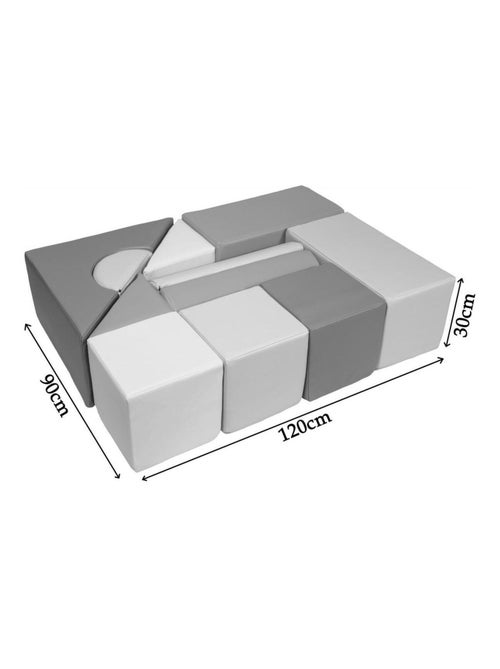 Set de 11 blocs en mousse pour le jeu blanc, cappuccino - Kiabi