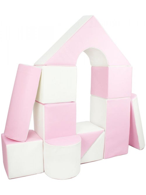 Set de 11 blocs en mousse pour le jeu blanc, rose (pastel) - Kiabi