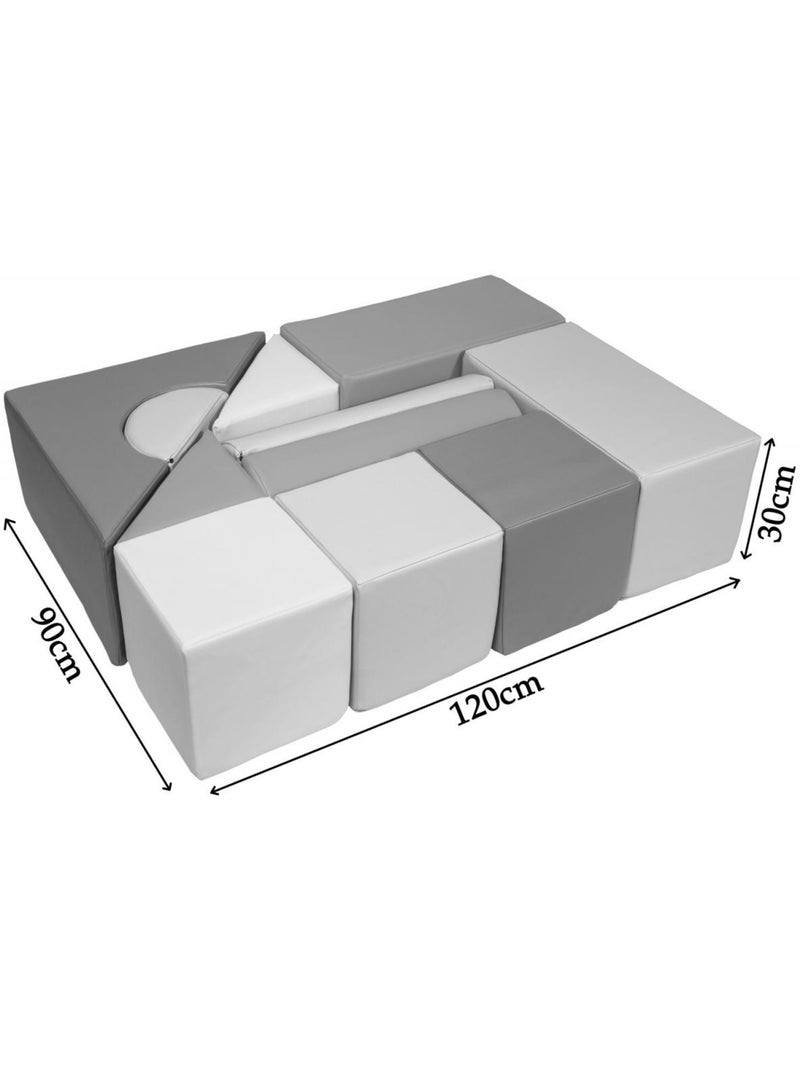 Set de 11 blocs en mousse pour le jeu blanc, rose (pastel) Blanc - Kiabi