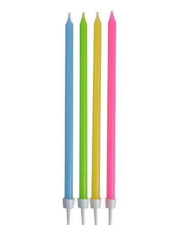 Set de 16 longues bougies d anniversaire 14.5 cm rose gold