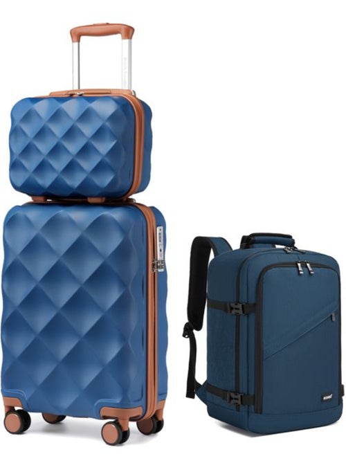 Set de 2 bagages - 4 roulettes, serrure tsa - british traveller - Kiabi Set de 2 bagages - 4 roulettes, serrure tsa - british traveller - Kiabi