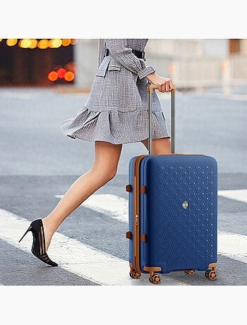 Set de 2 bagages - polypropylène, légère, 4 roulettes, serrure tsa - kono