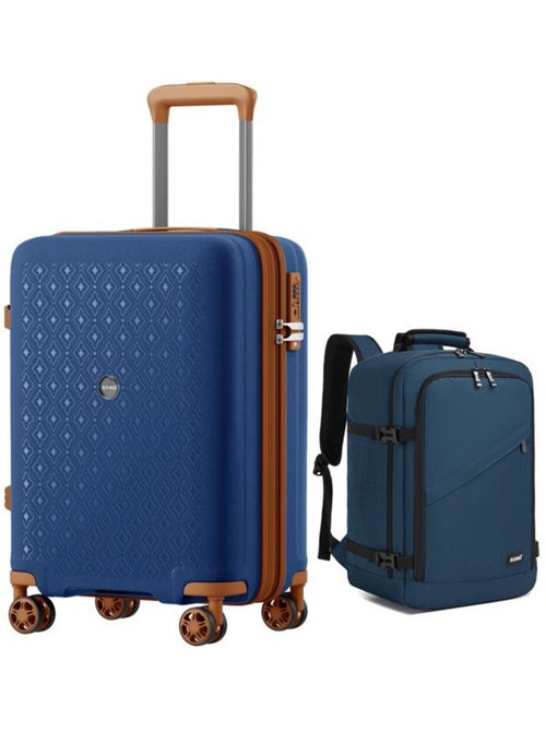 Set de 2 bagages - polypropylène, légère, 4 roulettes, serrure tsa - kono - Kiabi Set de 2 bagages - polypropylène, légère, 4 roulettes, serrure tsa - kono - Kiabi