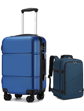 Set de 2 bagages - rigide, abs, 4 roulettes - kono