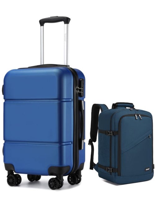 Set de 2 bagages - rigide, abs, 4 roulettes - kono - Kiabi Set de 2 bagages - rigide, abs, 4 roulettes - kono - Kiabi