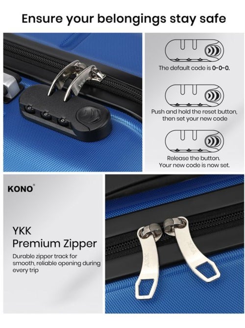 Set de 2 bagages - rigide, abs, 4 roulettes - kono - Kiabi Set de 2 bagages - rigide, abs, 4 roulettes - kono - Kiabi