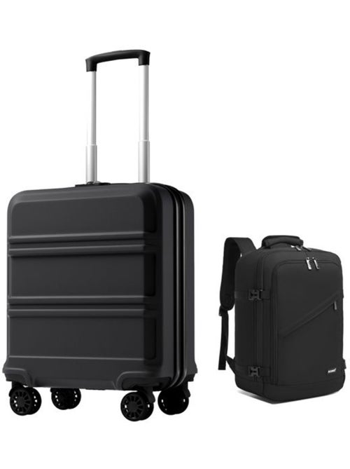 Set de 2 bagages - rigide, abs, 4 roulettes, serrure tsa - kono - Kiabi Set de 2 bagages - rigide, abs, 4 roulettes, serrure tsa - kono - Kiabi