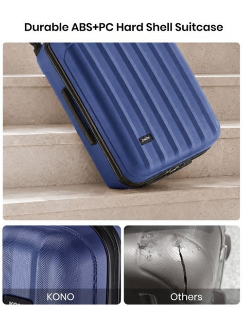 Set de 2 bagages - rigide, abs, légère, 4 roulettes - kono - Kiabi Set de 2 bagages - rigide, abs, légère, 4 roulettes - kono - Kiabi