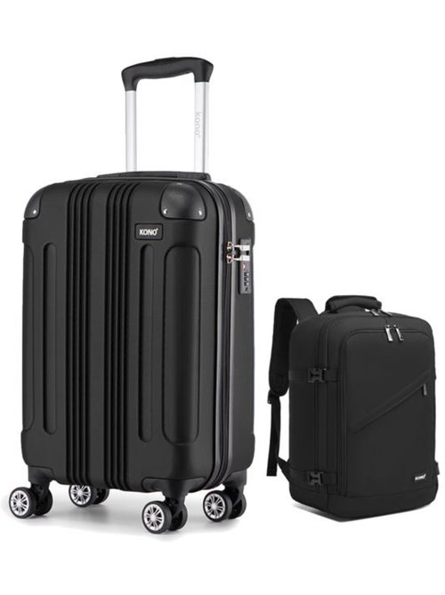 Set de 2 bagages - rigide, abs, légère, 4 roulettes - kono - Kiabi Set de 2 bagages - rigide, abs, légère, 4 roulettes - kono - Kiabi