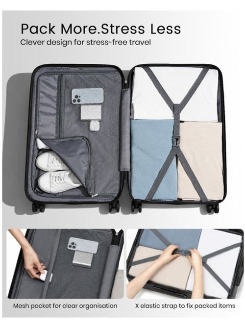 Set de 2 bagages - rigide, abs, légère, 4 roulettes - kono - Kiabi Set de 2 bagages - rigide, abs, légère, 4 roulettes - kono - Kiabi