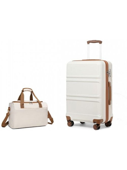Set de 2 bagages - rigide, abs, légère, 4 roulettes, serrure tsa - kono - Kiabi Set de 2 bagages - rigide, abs, légère, 4 roulettes, serrure tsa - kono - Kiabi