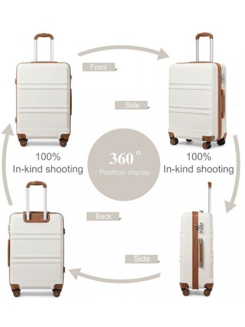 Set de 2 bagages - rigide, abs, légère, 4 roulettes, serrure tsa - kono - Kiabi Set de 2 bagages - rigide, abs, légère, 4 roulettes, serrure tsa - kono - Kiabi