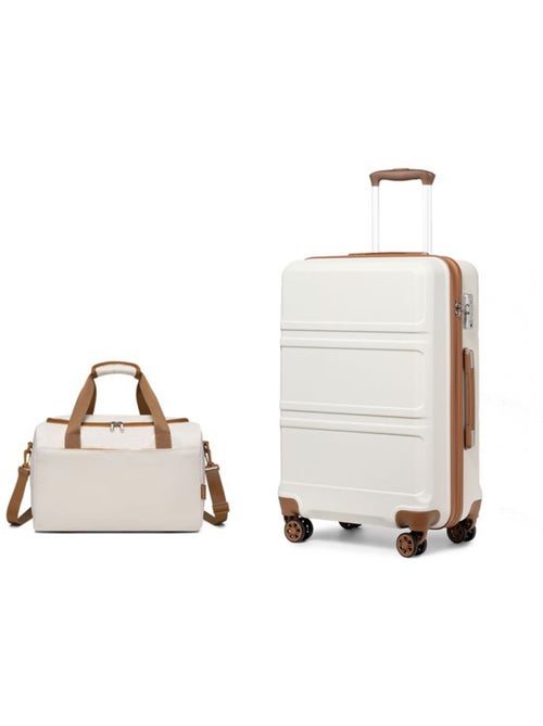 Set de 2 bagages - rigide, abs, légère, 4 roulettes, serrure tsa - kono - Kiabi Set de 2 bagages - rigide, abs, légère, 4 roulettes, serrure tsa - kono - Kiabi