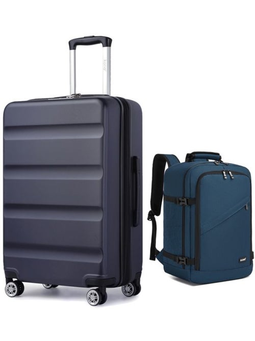 Set de 2 bagages - rigide, abs + polycarbonate, 4 roulettes - kono - Kiabi Set de 2 bagages - rigide, abs + polycarbonate, 4 roulettes - kono - Kiabi