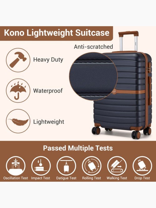 Set de 2 bagages - rigide, abs + polycarbonate, 4 roulettes - kono - Kiabi Set de 2 bagages - rigide, abs + polycarbonate, 4 roulettes - kono - Kiabi