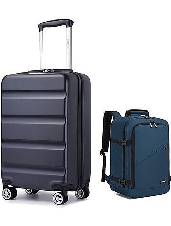Set de 2 bagages - rigide, abs + polycarbonate, 4 roulettes - kono